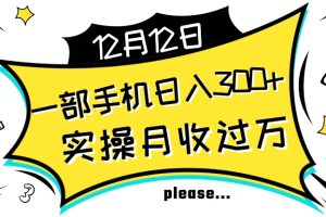 【全网变现首发】新手实操单号日入500+，渠道收益稳定，项目可批量放大【揭秘】