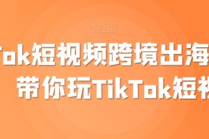 TIKTOK短视频跨境出海撸美金，带你玩TIKTOK短视频